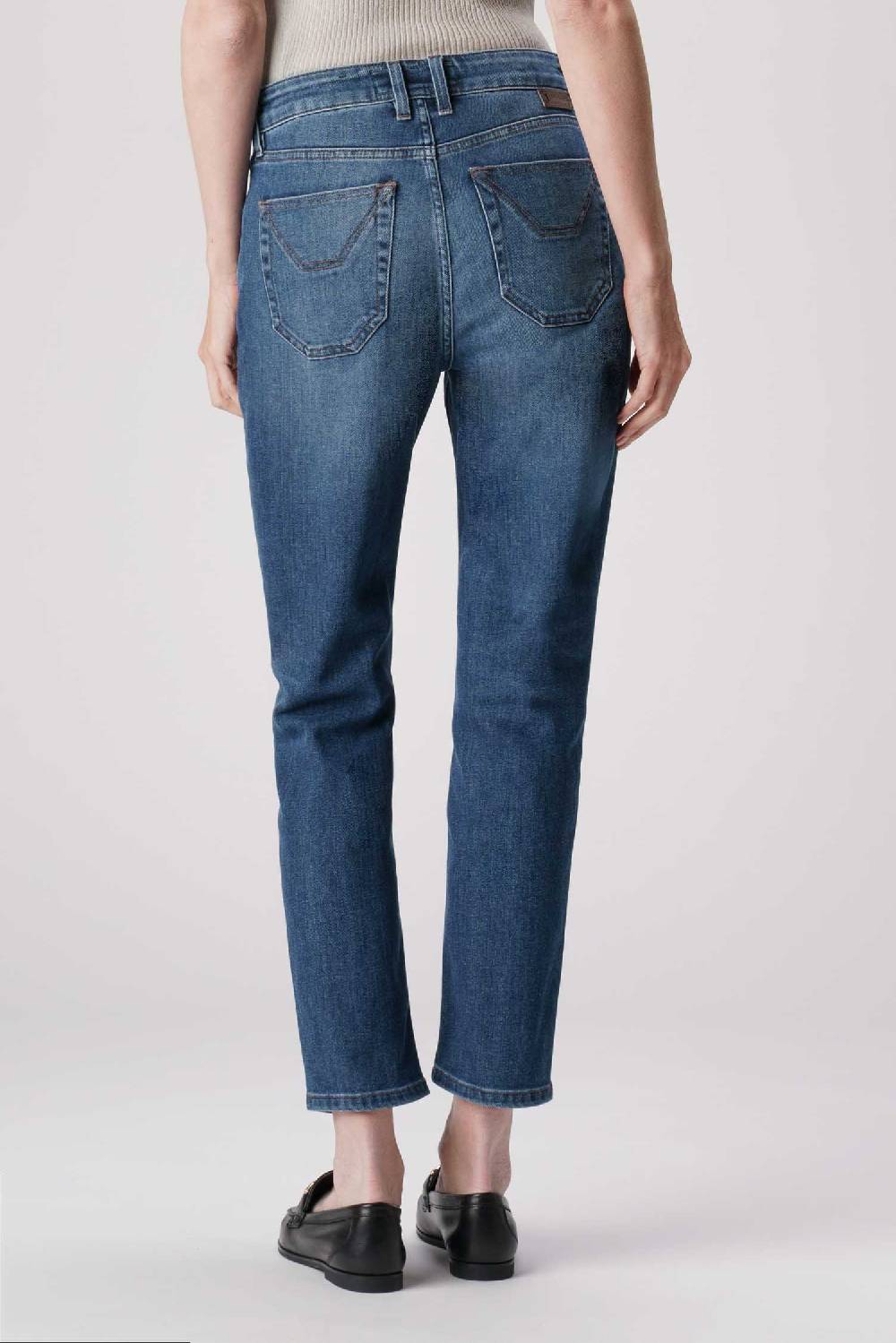 Jeckerson Jacqueline - Pantalone 5 tasche in denim tri-blend blu scuro Outlet