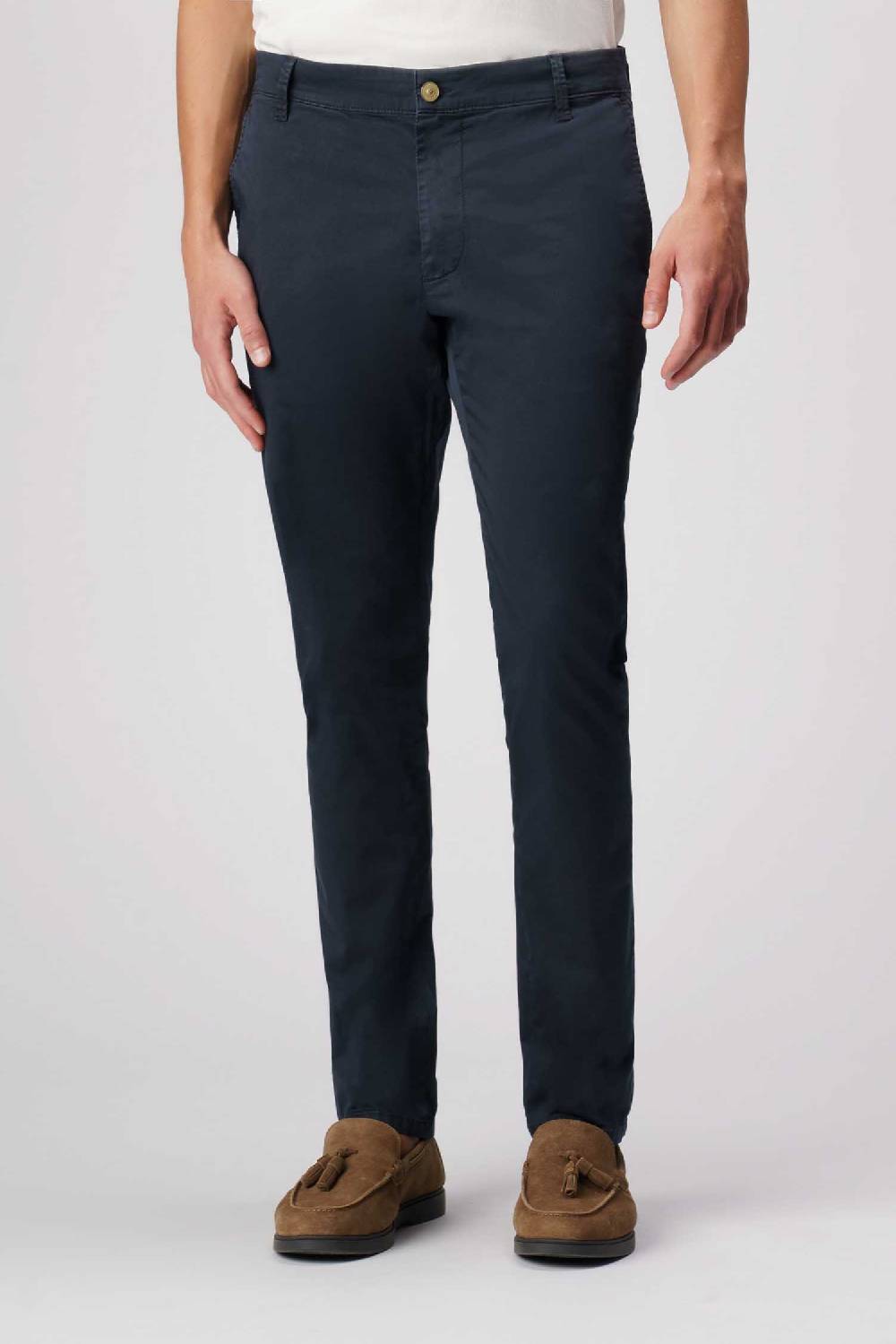 Jeckerson Jack- Pantalone chino con tasca americana in armatura raso blu scuro I Più Venduti