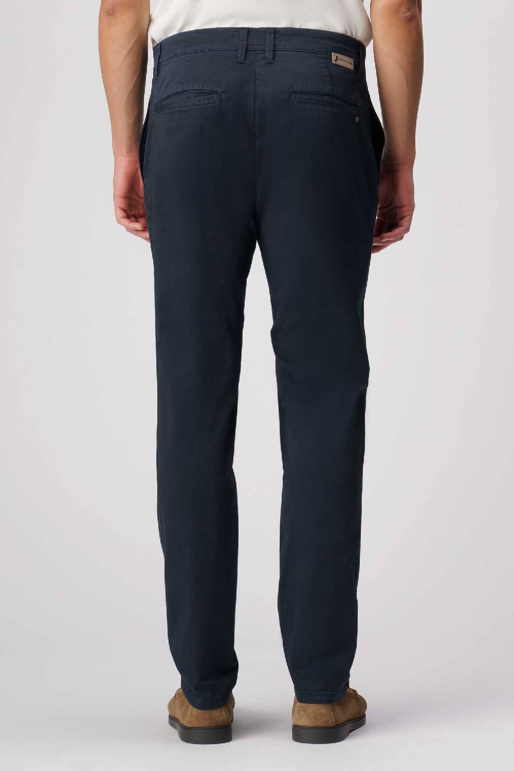 Jeckerson Jack- Pantalone chino con tasca americana in armatura raso blu scuro I Più Venduti