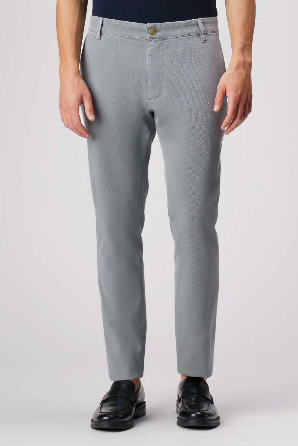 Jeckerson Jack- Pantalone chino con tasca americana in armatura raso grigio scuro Vendite Flash