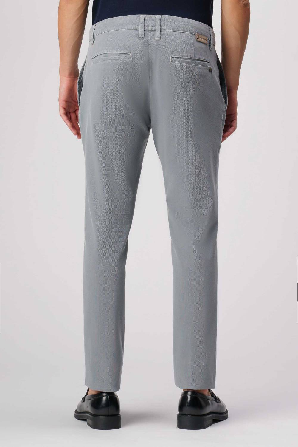 Jeckerson Jack- Pantalone chino con tasca americana in armatura raso grigio scuro Vendite Flash