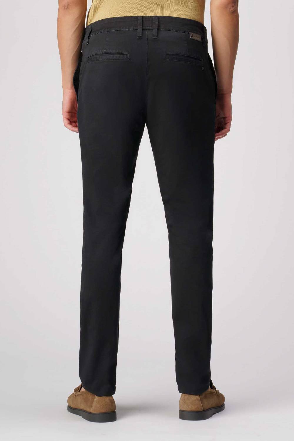 Jeckerson Jack- Pantalone chino con tasca americana in armatura raso nero Negozio