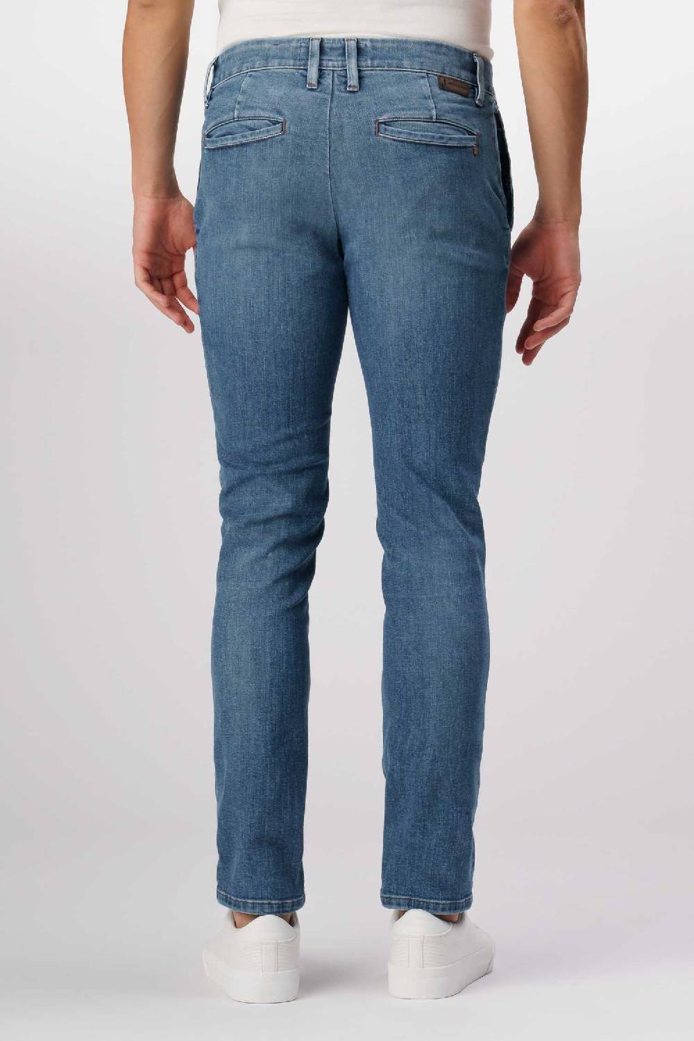Jeckerson Jack- Pantalone chino in comfort denim blu medio Nuova
