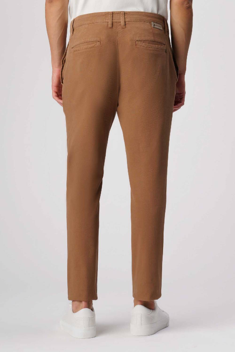 Jeckerson Jack- Pantalone chino slim fit in nido d'ape marrone chiaro Moda