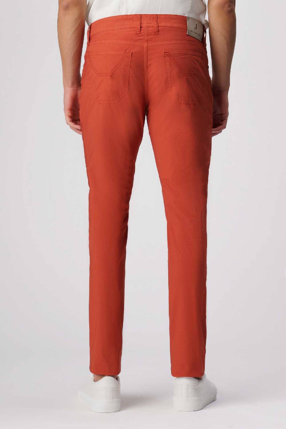 Jeckerson John - Pantalone 5 tasche con toppa arancio scuro Promozione