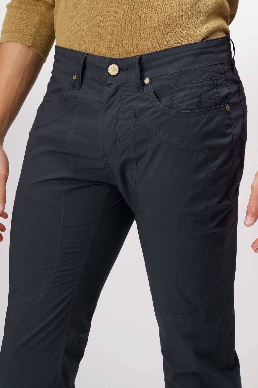 Jeckerson John - Pantalone 5 tasche con toppa blu scuro Pezzi Unici
