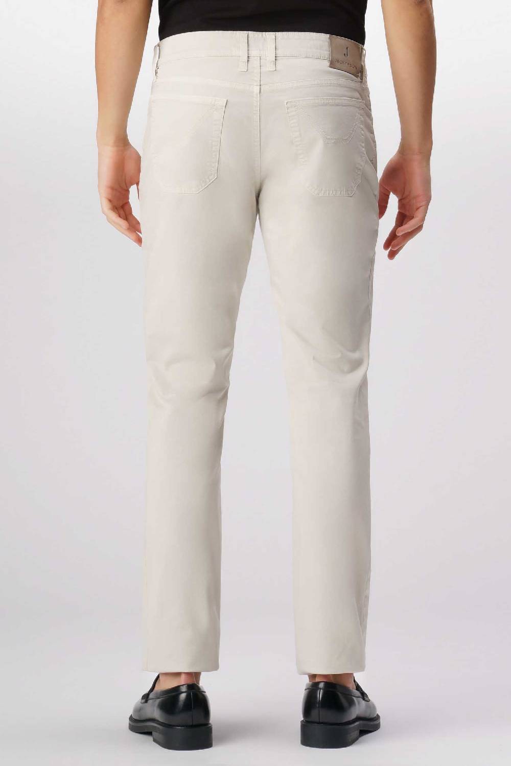 Jeckerson John - Pantalone 5 tasche in armatura raso beige chiaro Promozione Limitata