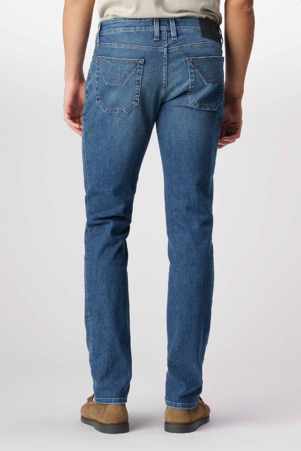 Jeckerson John - Pantalone con toppa in denim ecologico blu scuro Affare Del Giorno