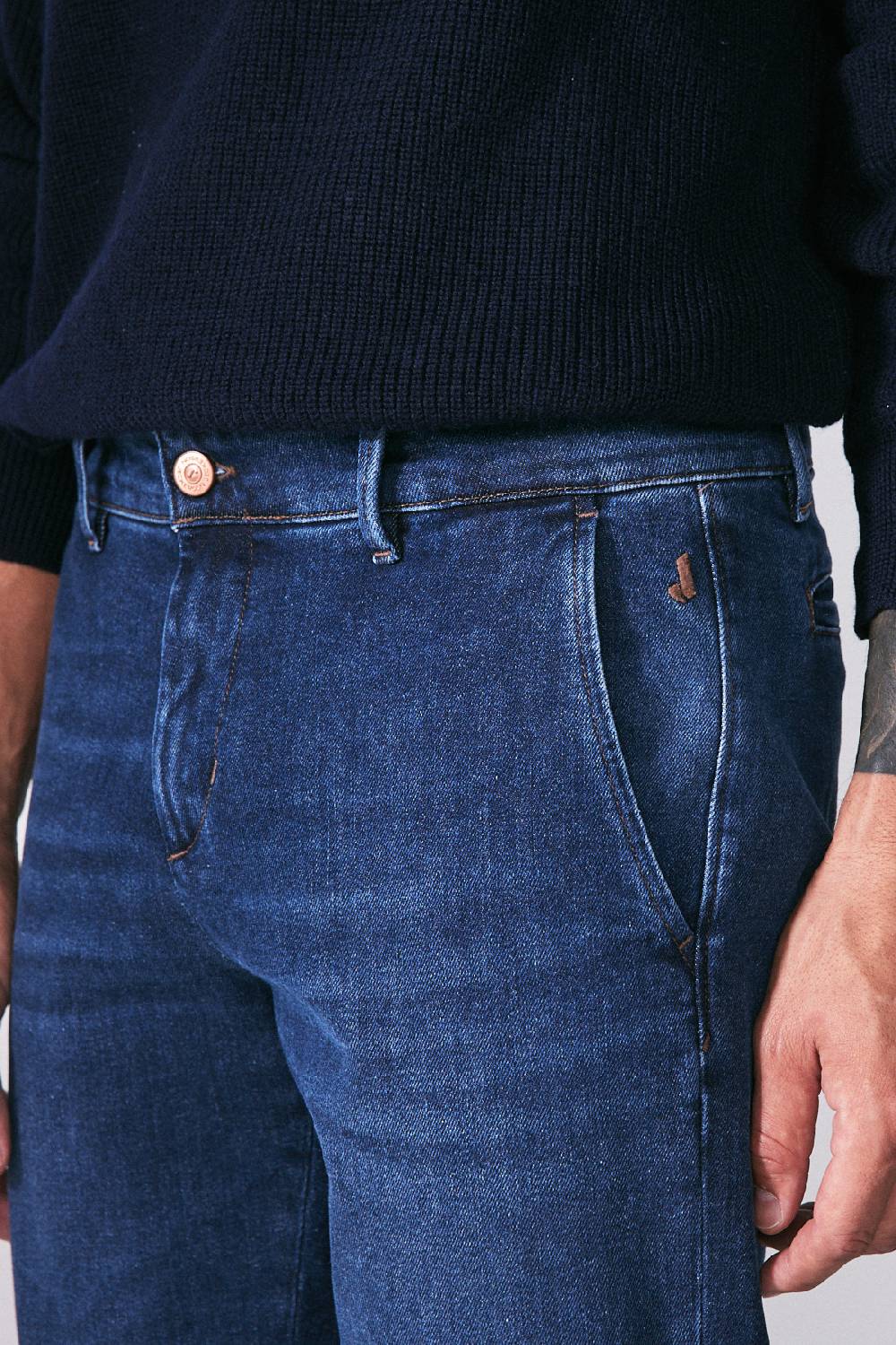 Jeckerson Chino tasca america in denim blu scuro Economico