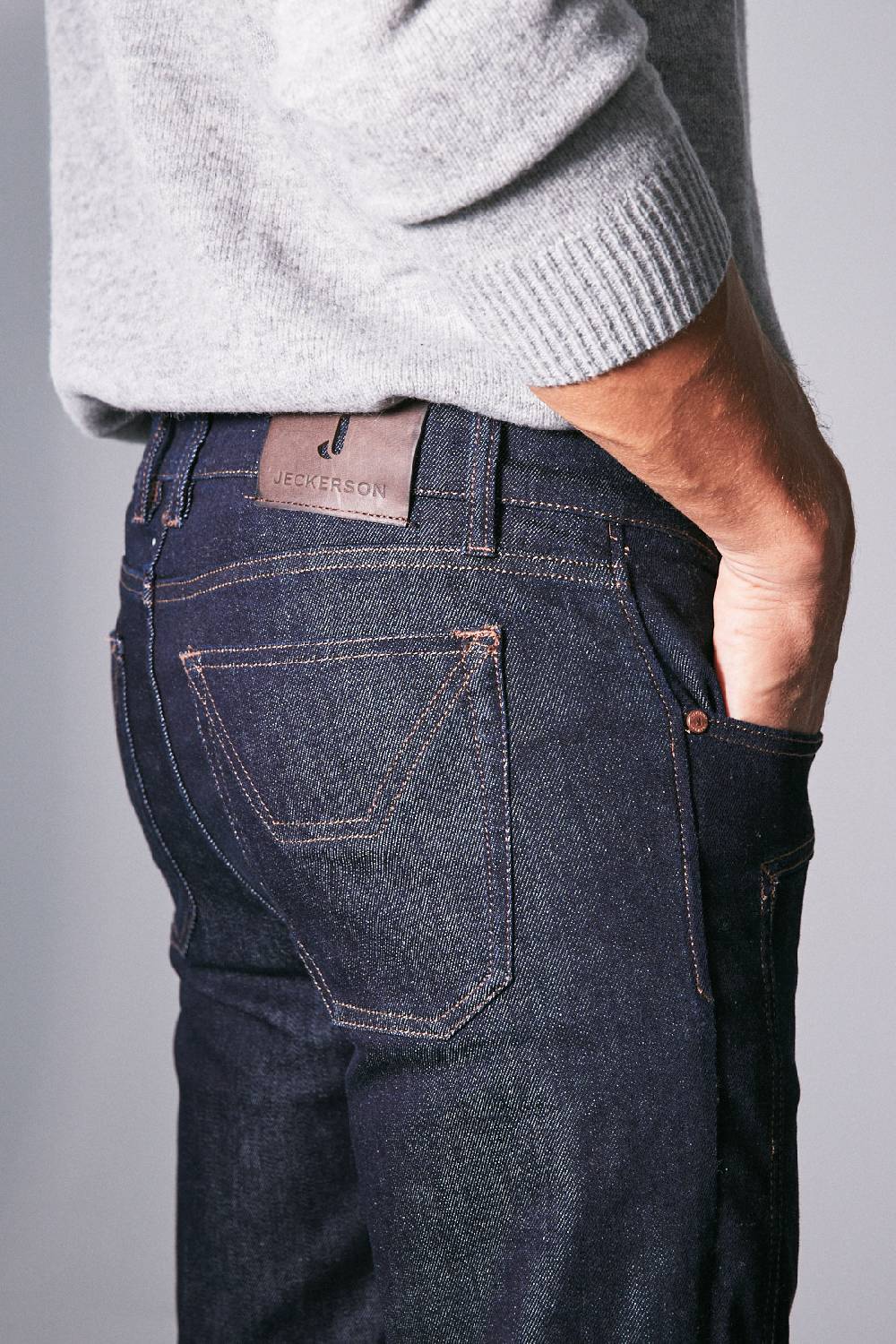 Jeckerson Pantalone 5 tasche con toppa in denim Outlet