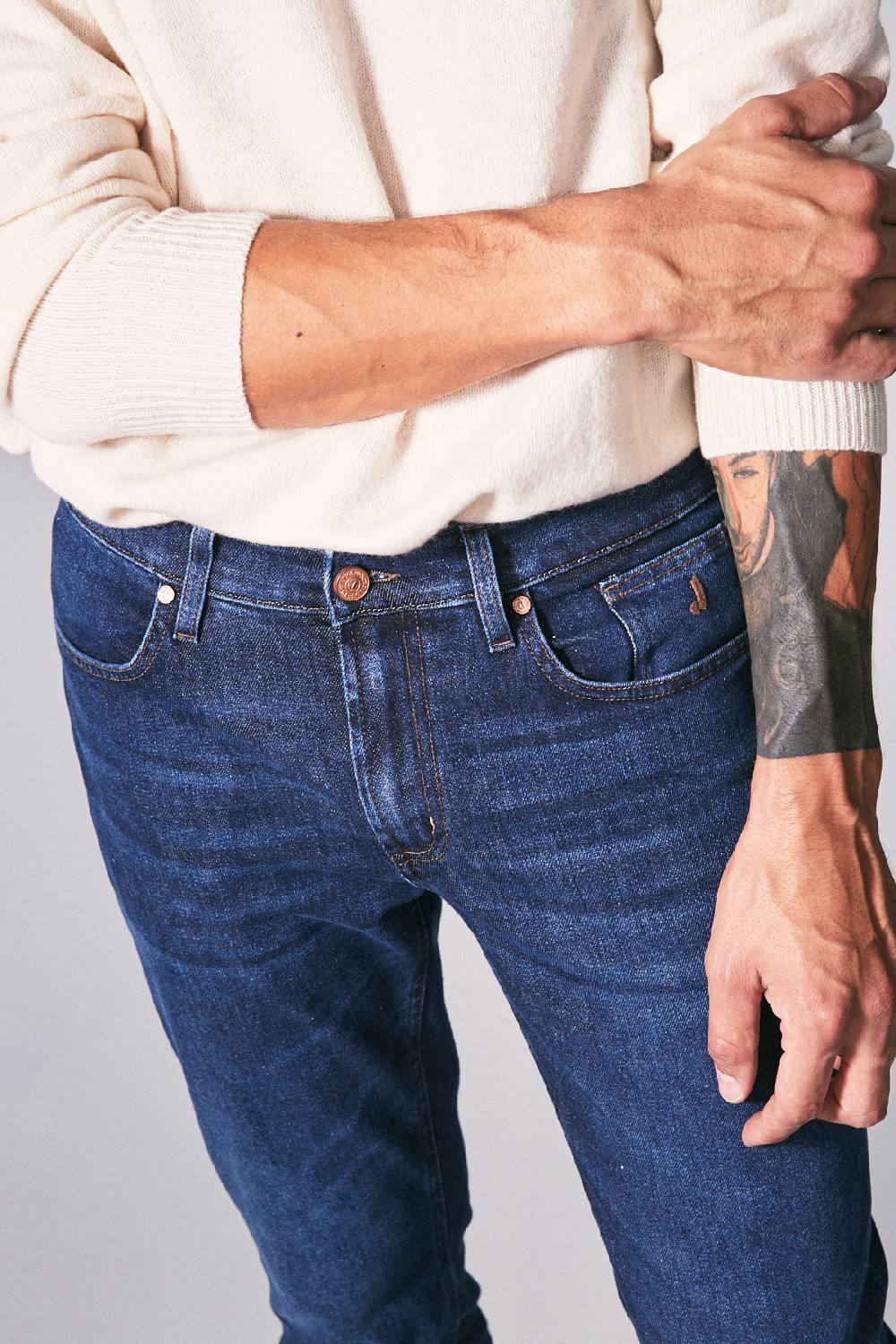 Jeckerson Pantalone 5 tasche slim fit in denim Saldi