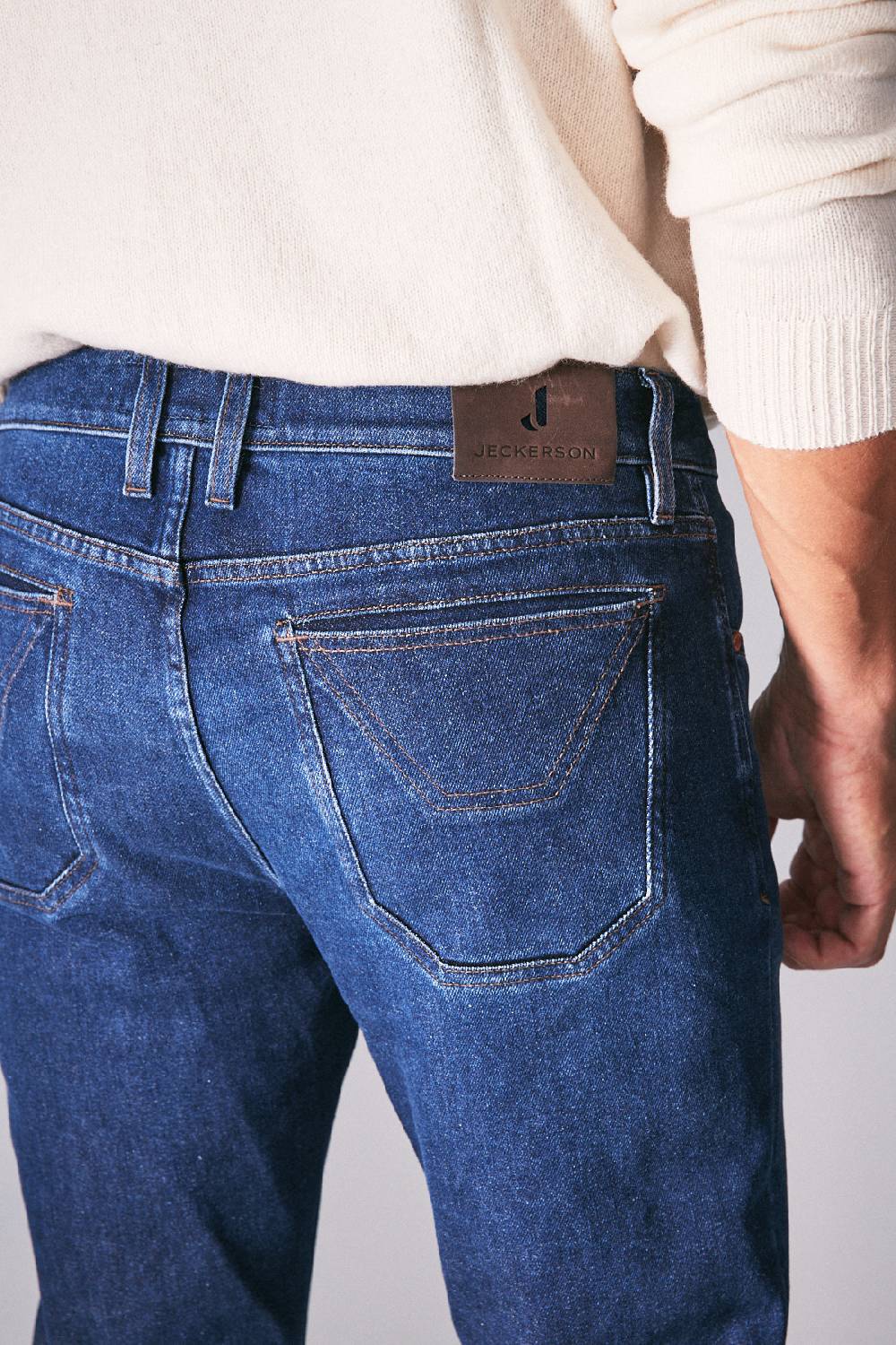 Jeckerson Pantalone 5 tasche slim fit in denim Saldi