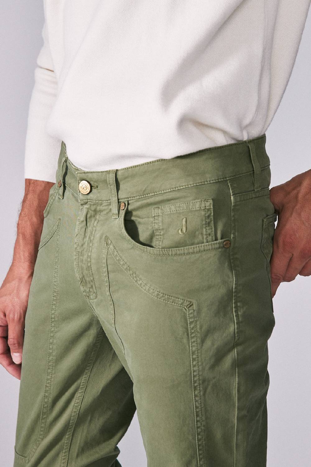 Jeckerson Pantalone slim fit con toppa Vendita Economica