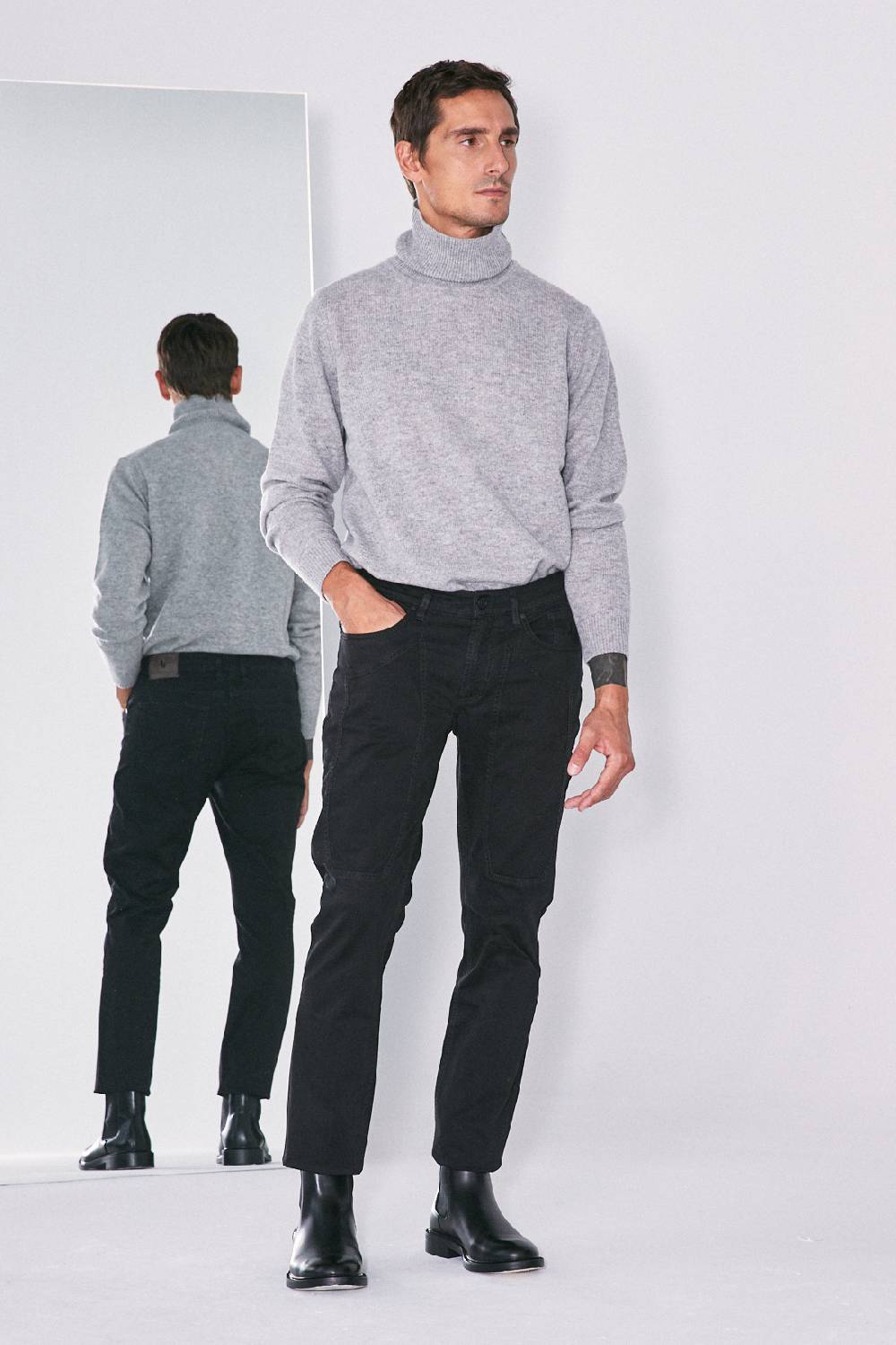 Jeckerson Pantalone slim fit con toppa Vendita Economica