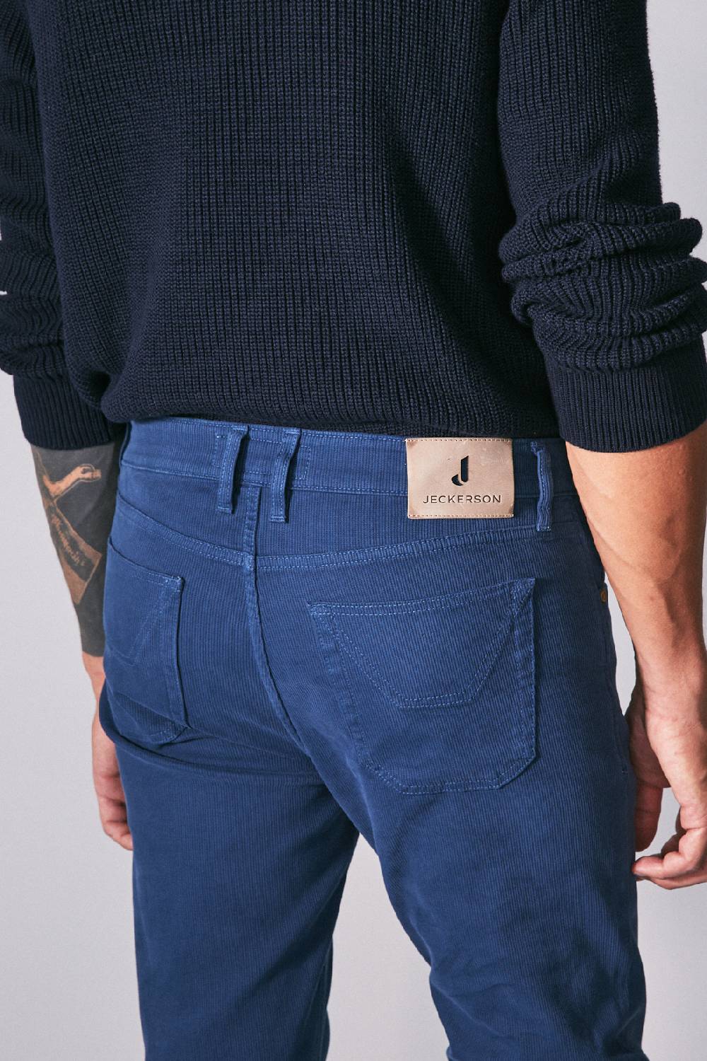Jeckerson Pantalone slim fit in cotè de cheval Saldi Di Fabbrica