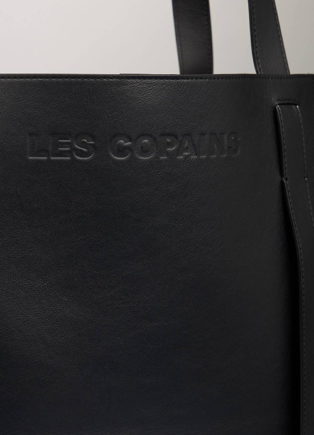 LES COPAINSTote bag in vera pelle Outlet
