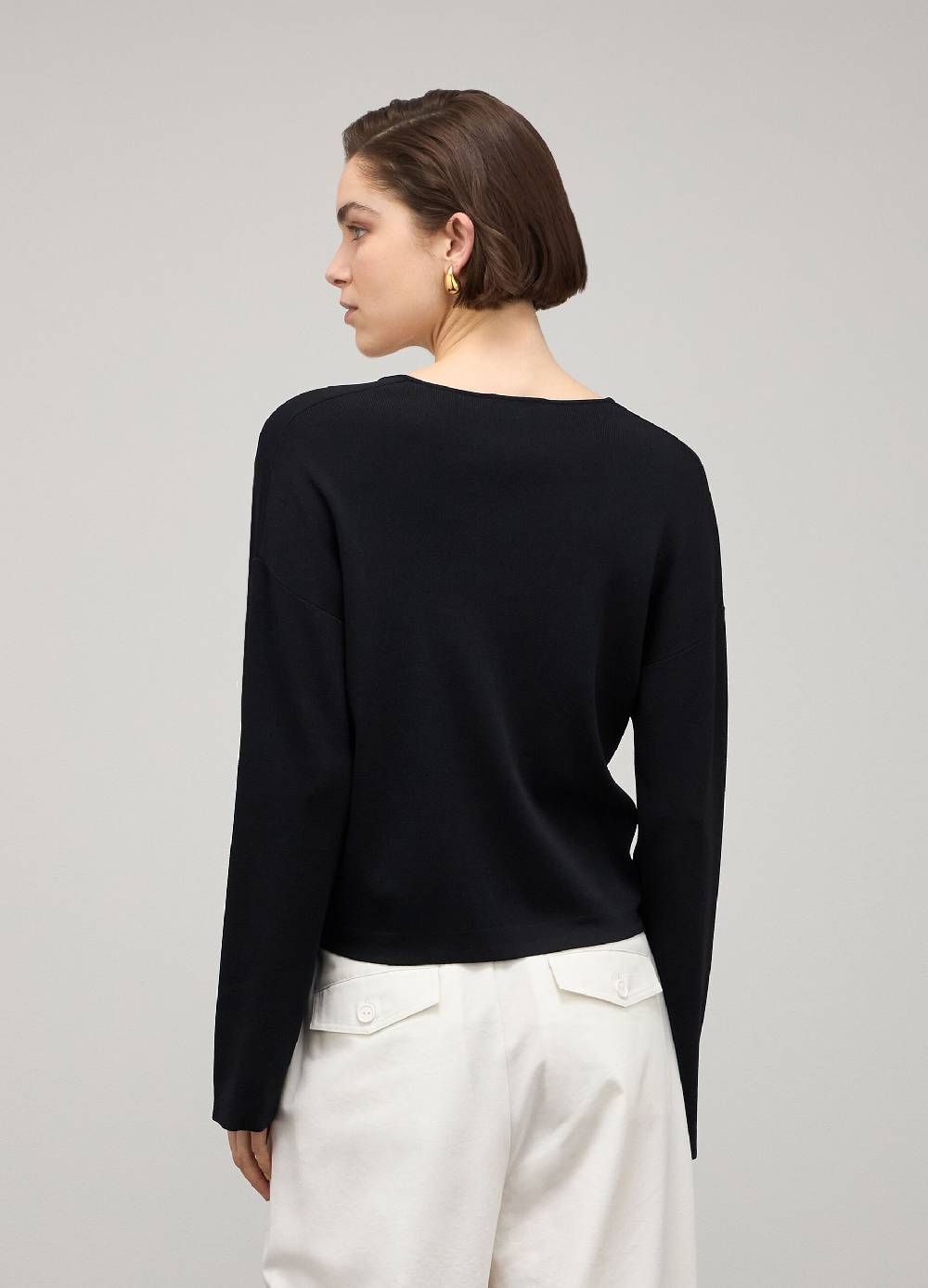 LES COPAINSMaglia tricot con scollo a V in misto viscosa Qualità