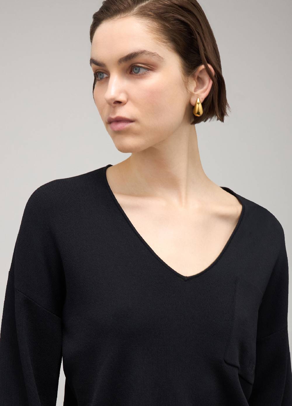 LES COPAINSMaglia tricot con scollo a V in misto viscosa Qualità