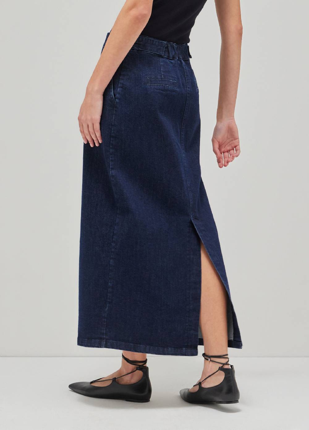 LES COPAINSGonna lunga di jeans con spacco Offerta