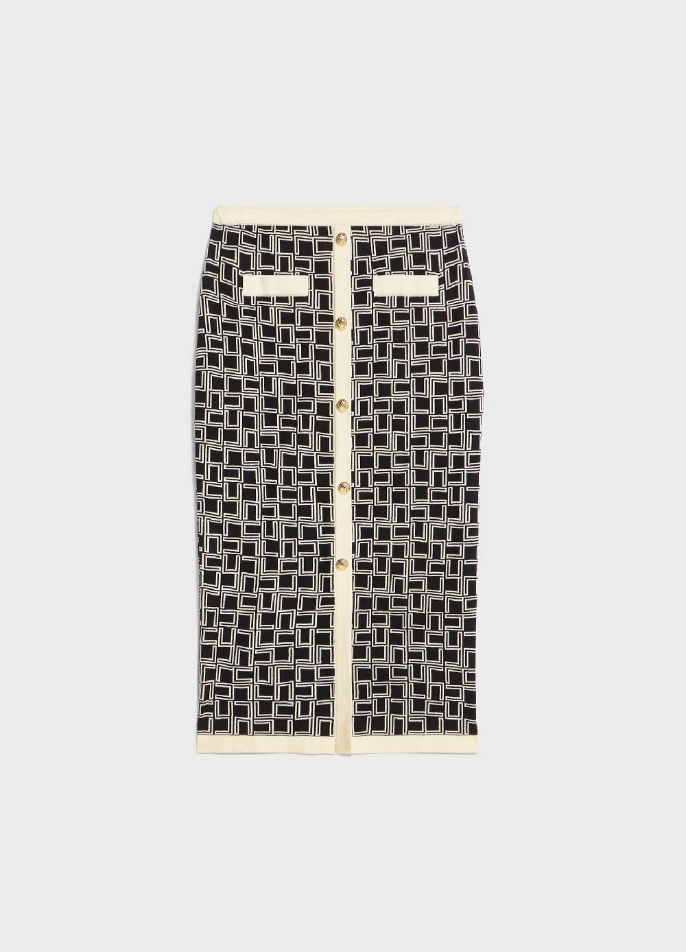 LES COPAINSGonna midi in cotone a fantasia Fino Al -60%