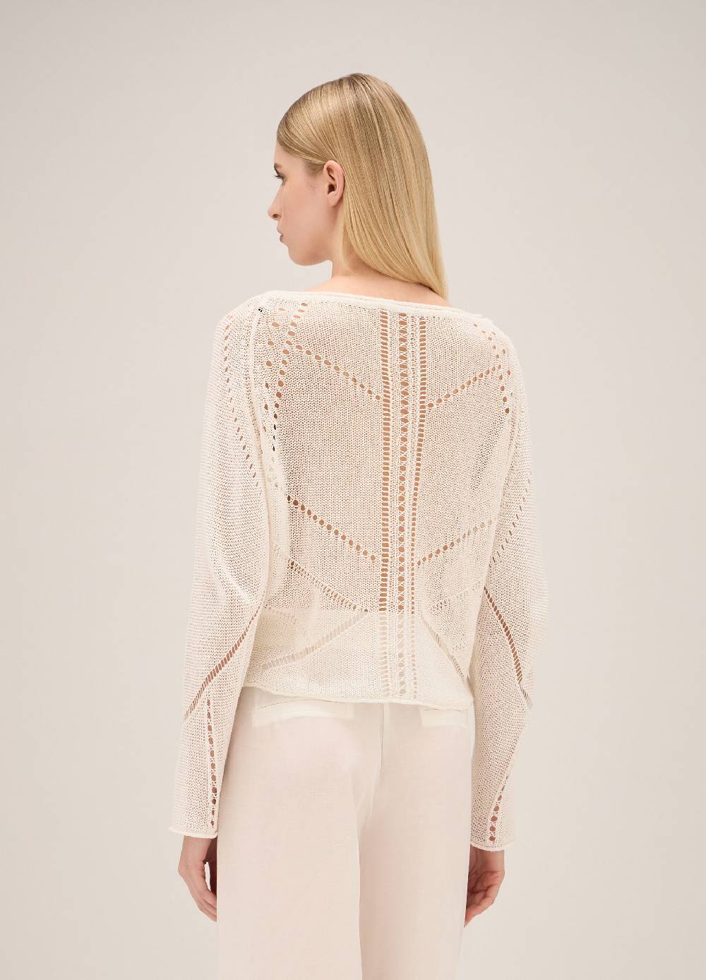 LES COPAINSMaglia tricot traforata In Saldo