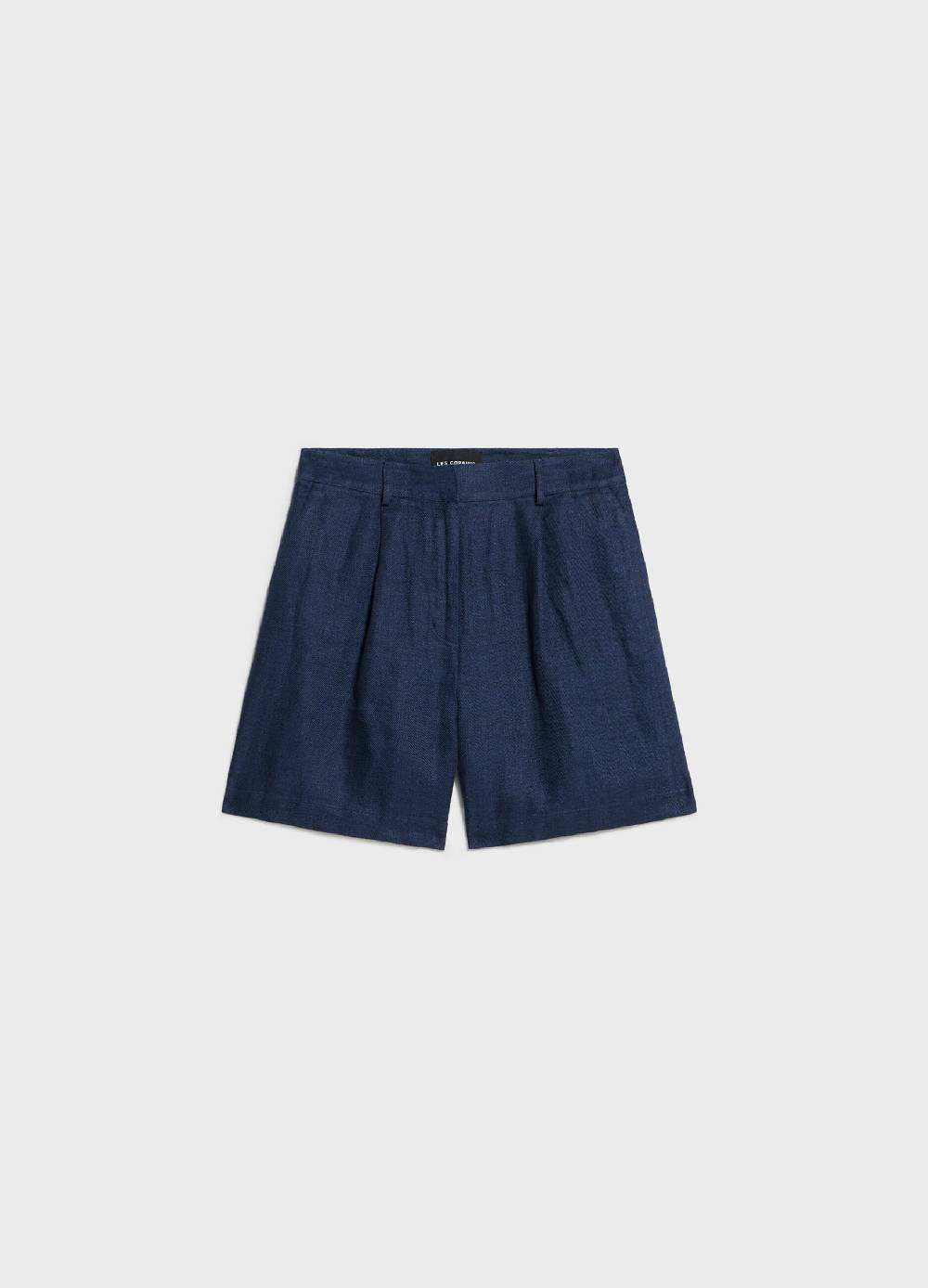 LES COPAINSPantaloni short in lino effetto denim Moda