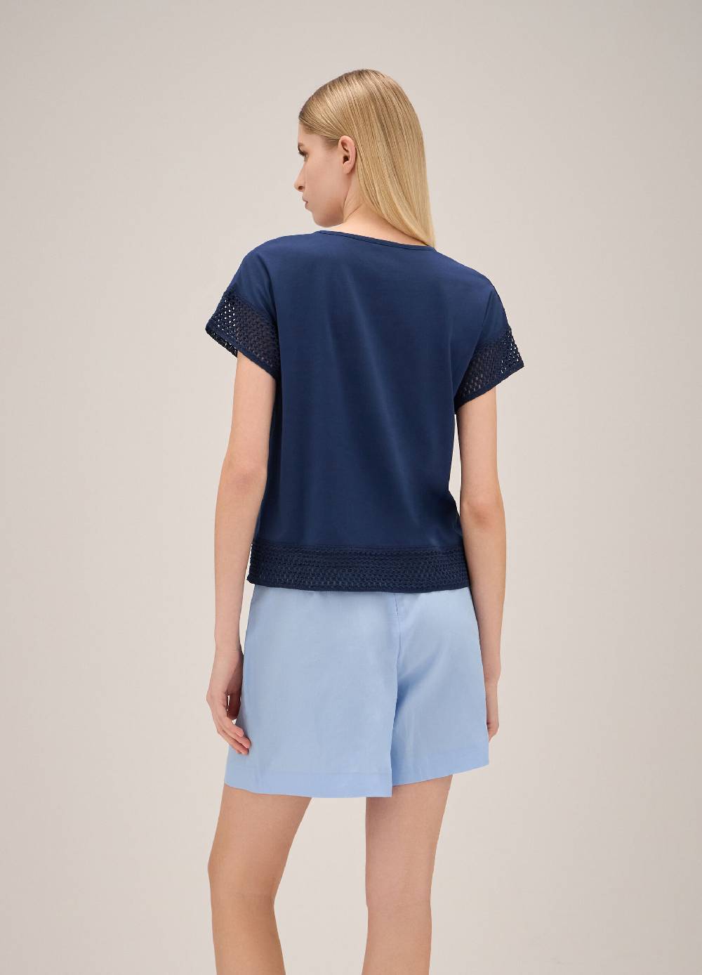 LES COPAINST-shirt con inserti a rete Italia