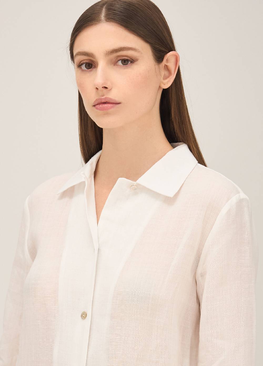 LES COPAINSMaxi abito a camicia in fibre naturali Pezzi Unici