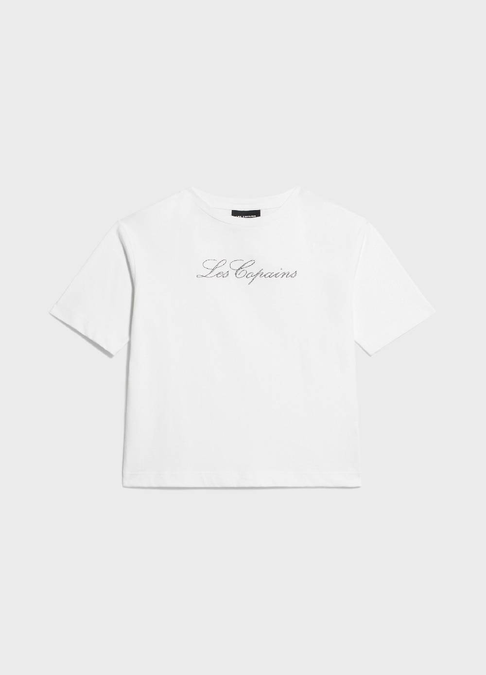 LES COPAINST-shirt con lettering glitter Qualità Garantita