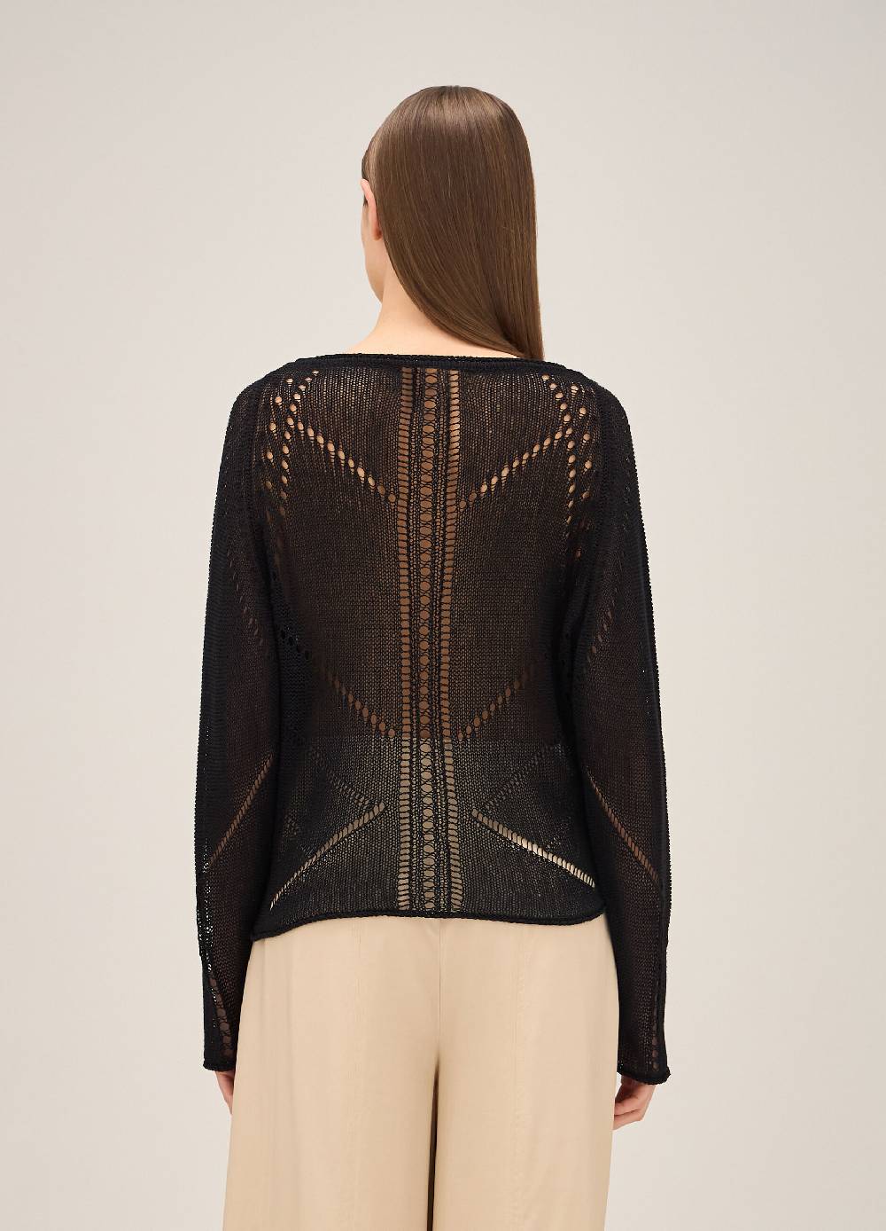 LES COPAINSMaglia tricot traforata Consegna Veloce