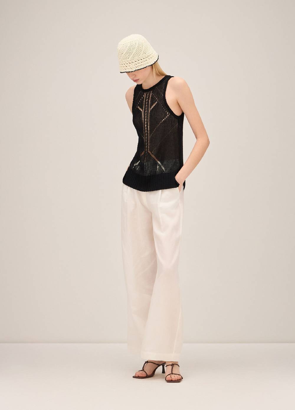 LES COPAINSCanotta tricot traforata