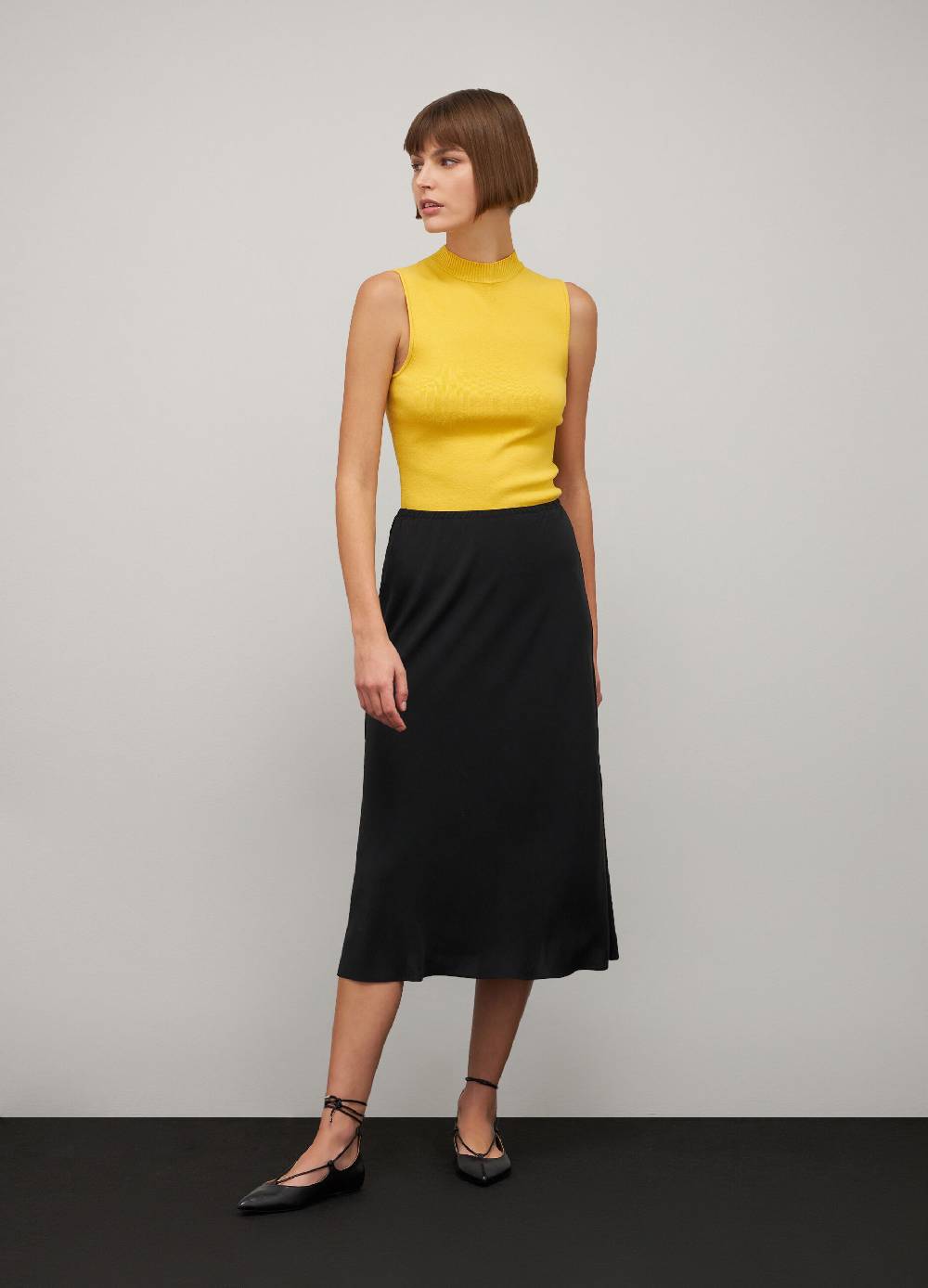LES COPAINSTop tricot collo alto in misto viscosa