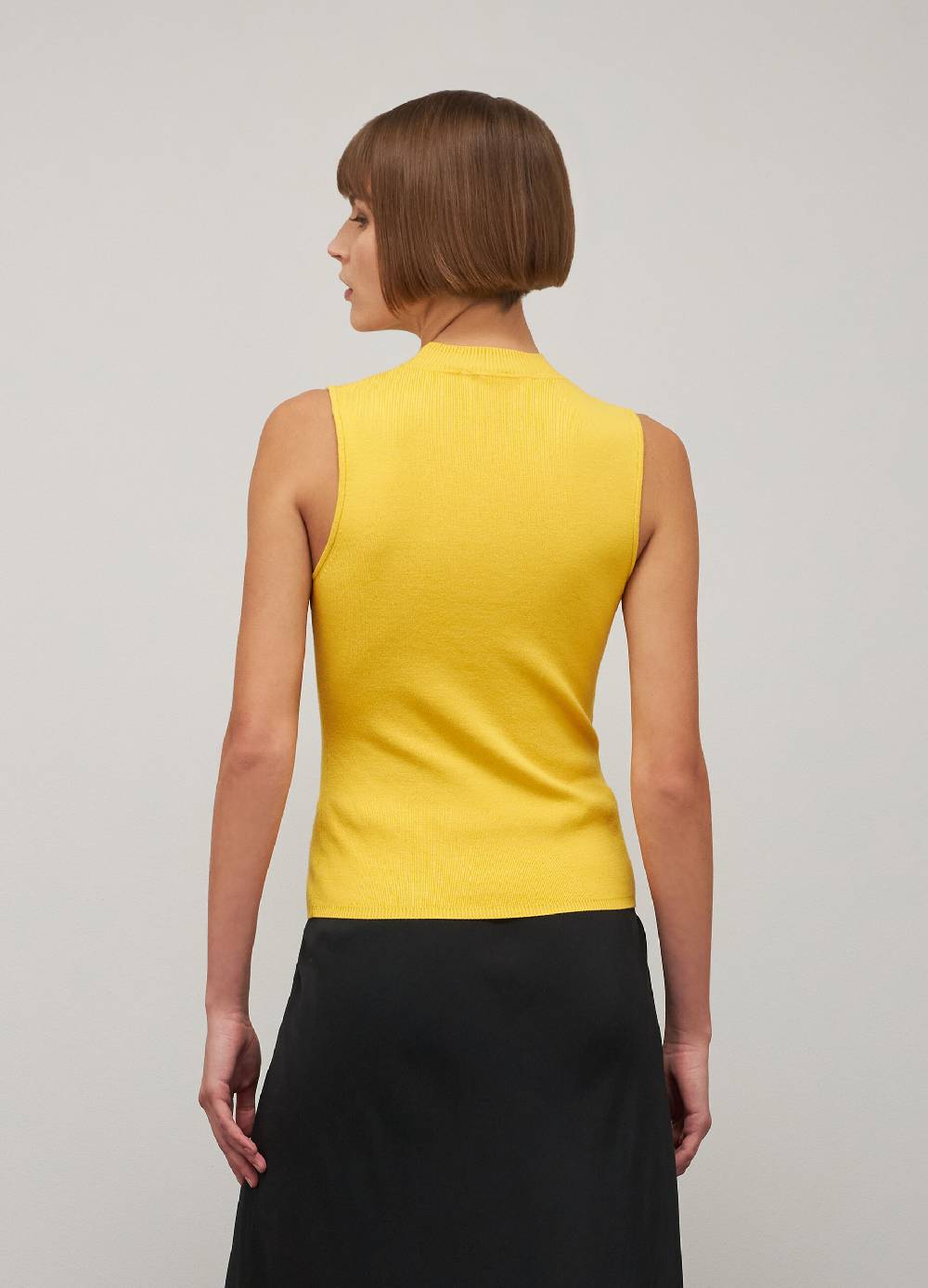 LES COPAINSTop tricot collo alto in misto viscosa Nuova