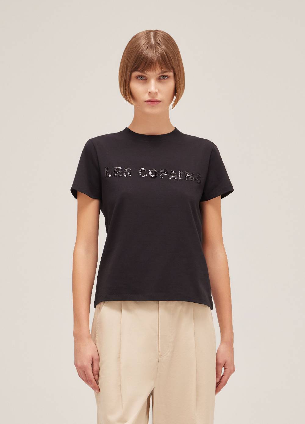 LES COPAINST-shirt a mezza manica in cotone stretch 2025