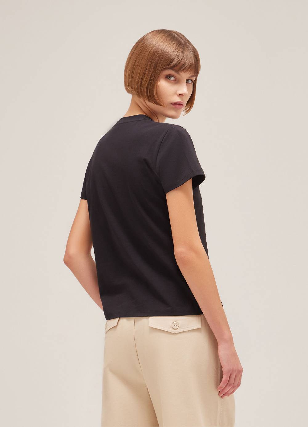LES COPAINST-shirt a mezza manica in cotone stretch 2025