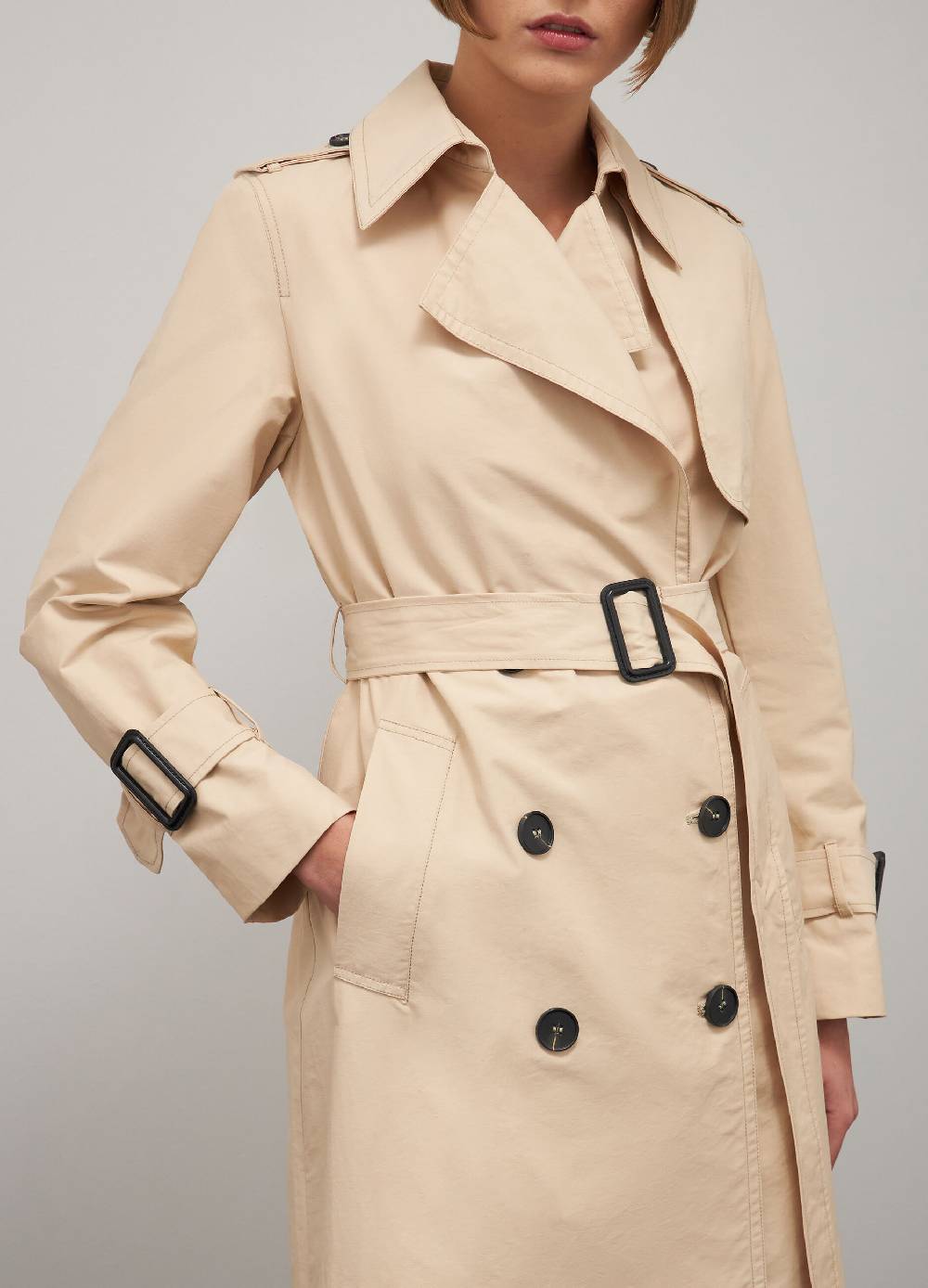 LES COPAINSTrench coat in misto cotone 2025