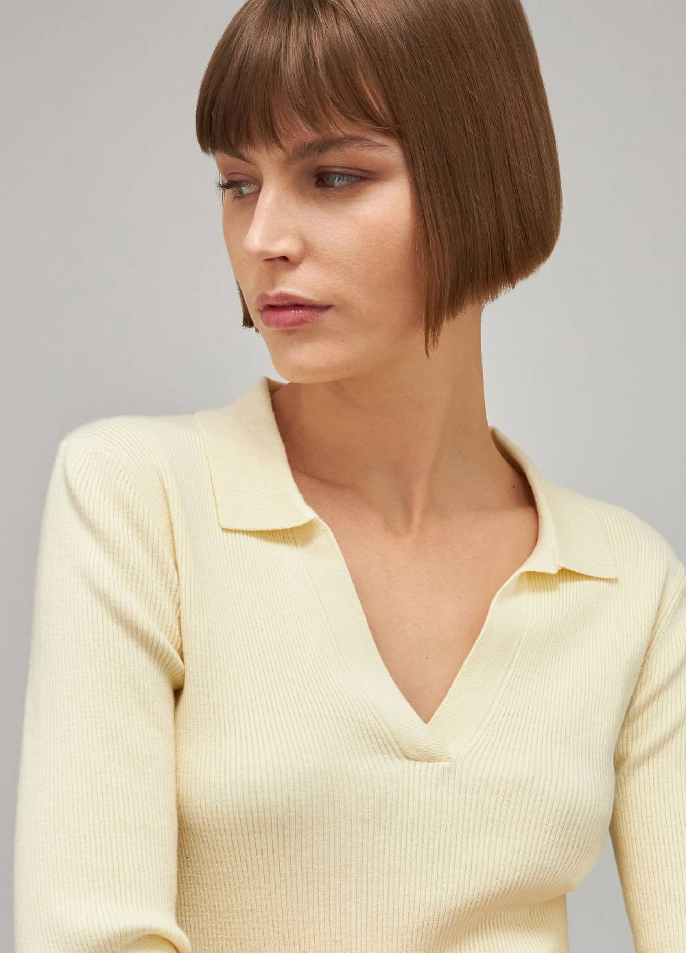 LES COPAINSMaglia tricot a costine In Linea