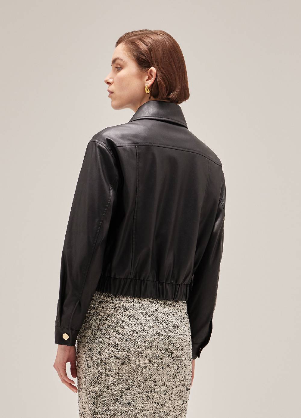 LES COPAINSBomber cropped in ECOpelle Negozi Online