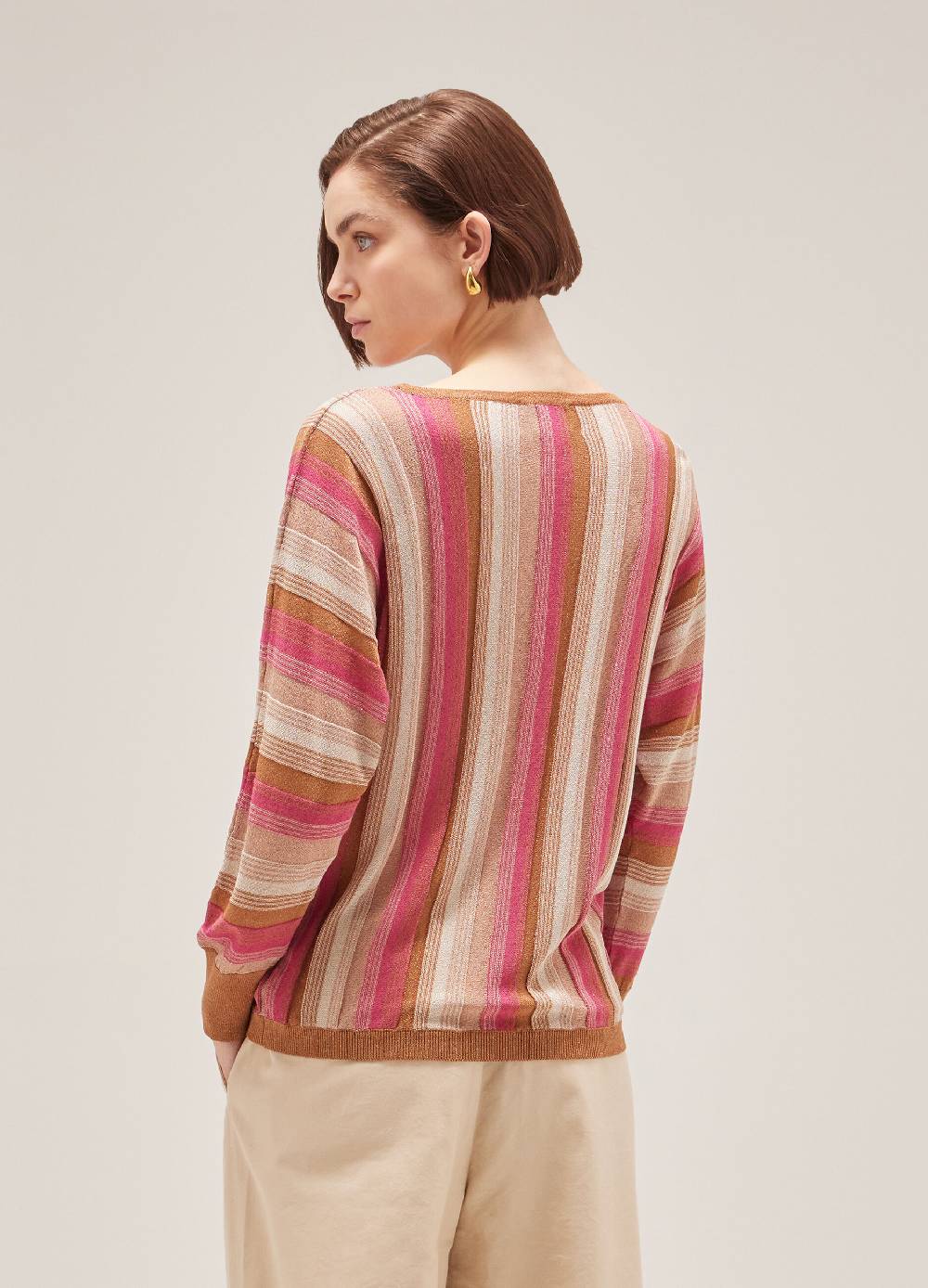 LES COPAINSMaglione tricot a righe Sottocosto