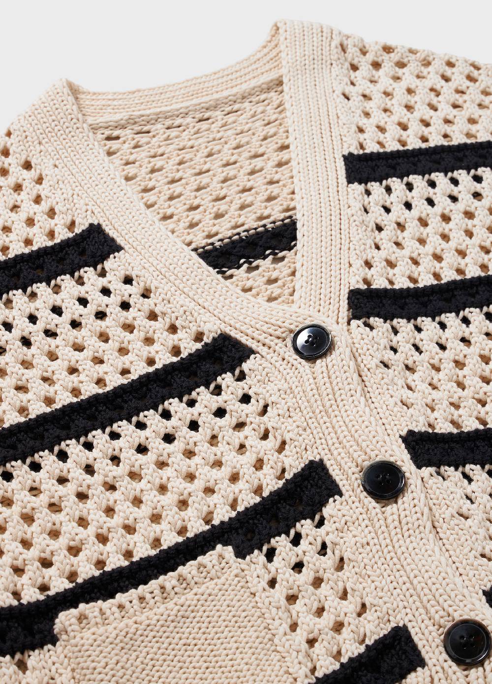 LES COPAINSCardigan tricot misto cotone a righe Outlet