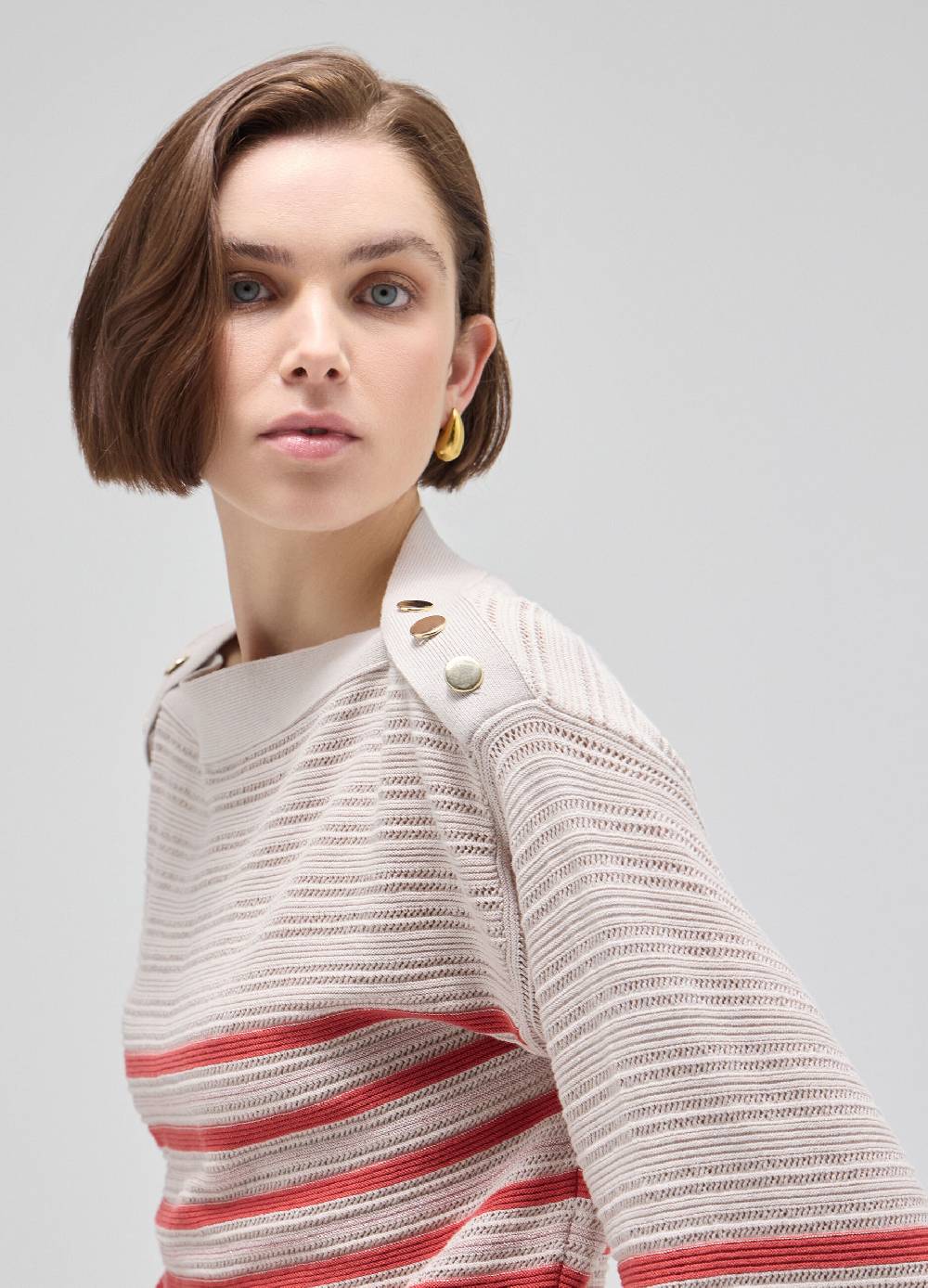 LES COPAINSMaglione tricot mix di punti In Vendita