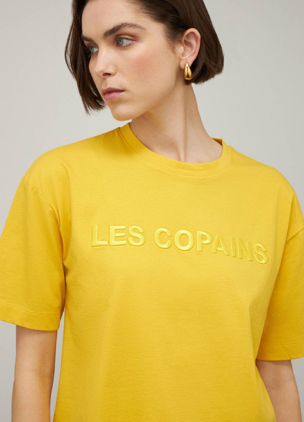 LES COPAINST-shirt logata in puro cotone Offerte