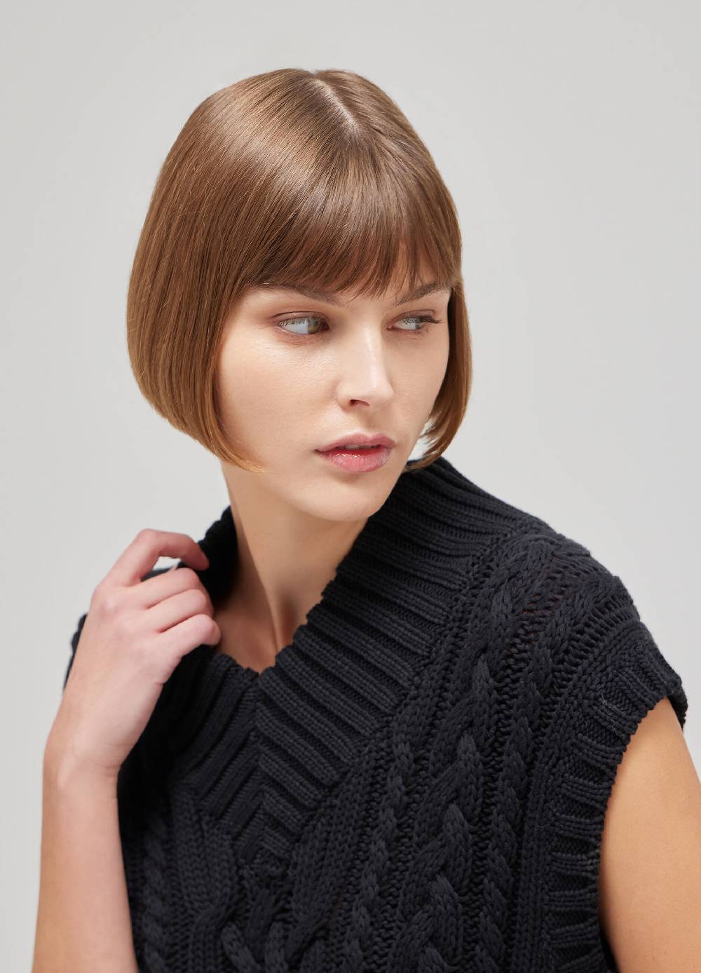 LES COPAINSGilet tricot a trecce Saldi Di Fabbrica