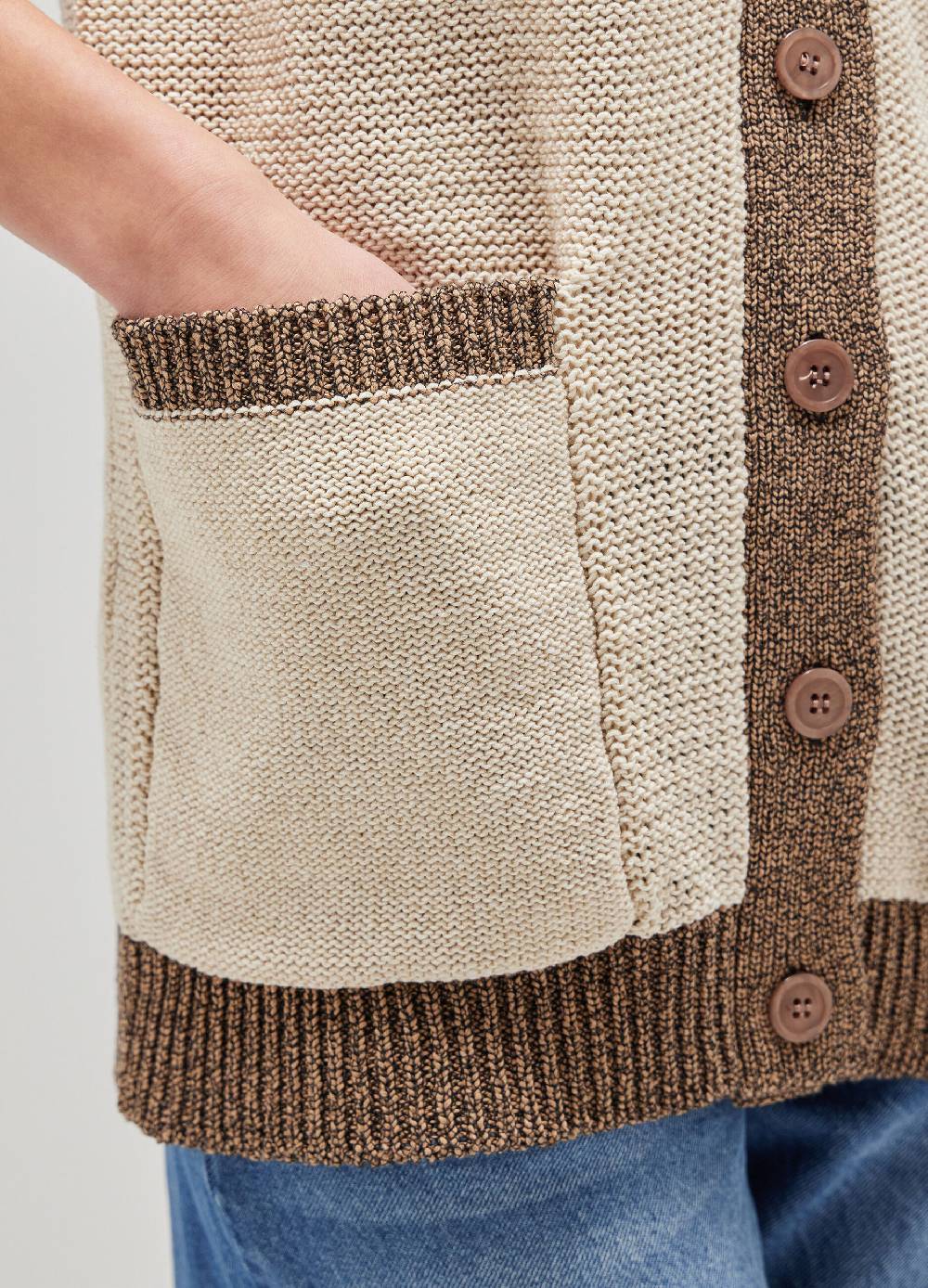 LES COPAINSGilet tricot in misto cotone Negozio