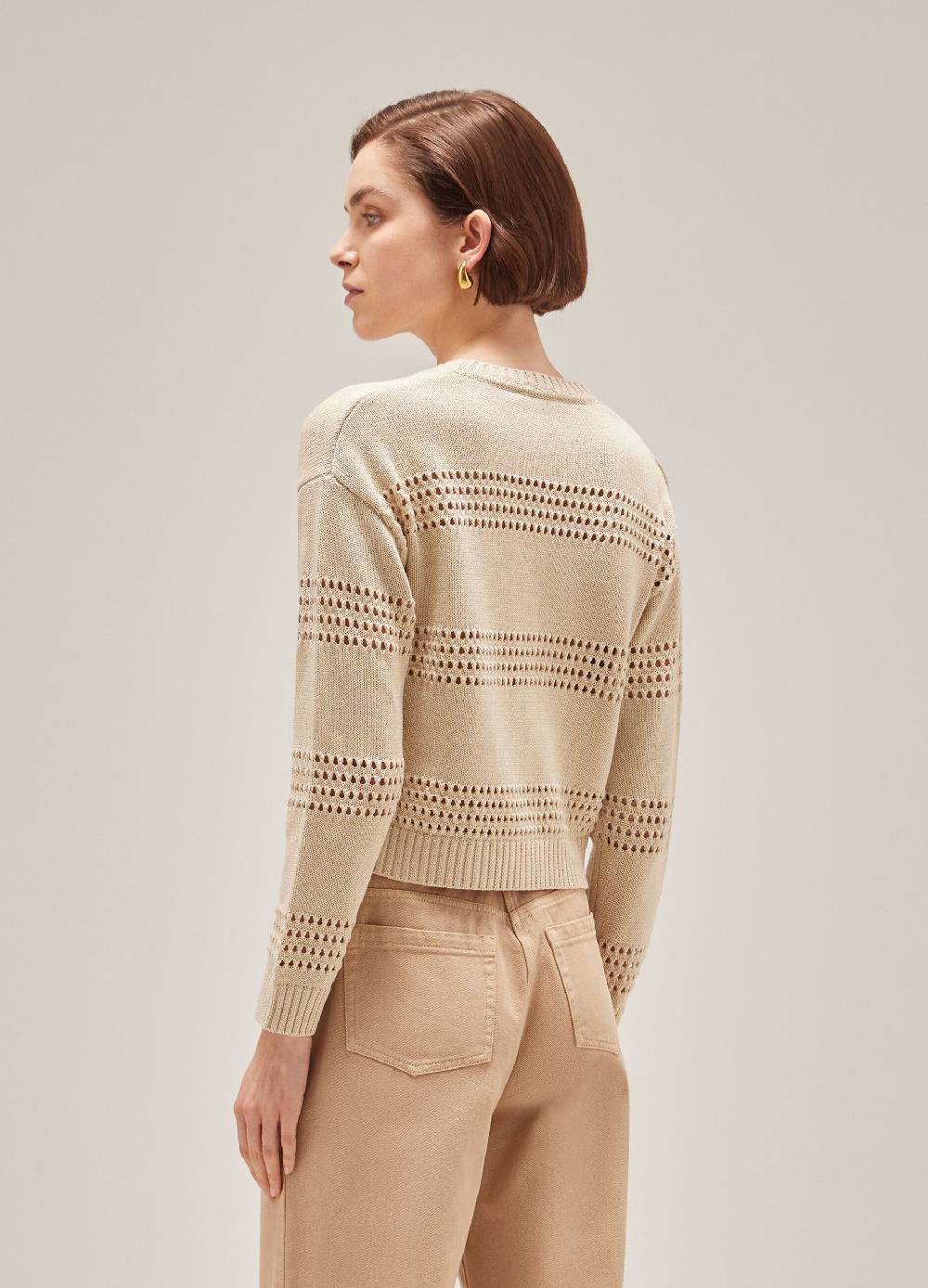 LES COPAINSCardigan tricot misto seta e cotone Nuova