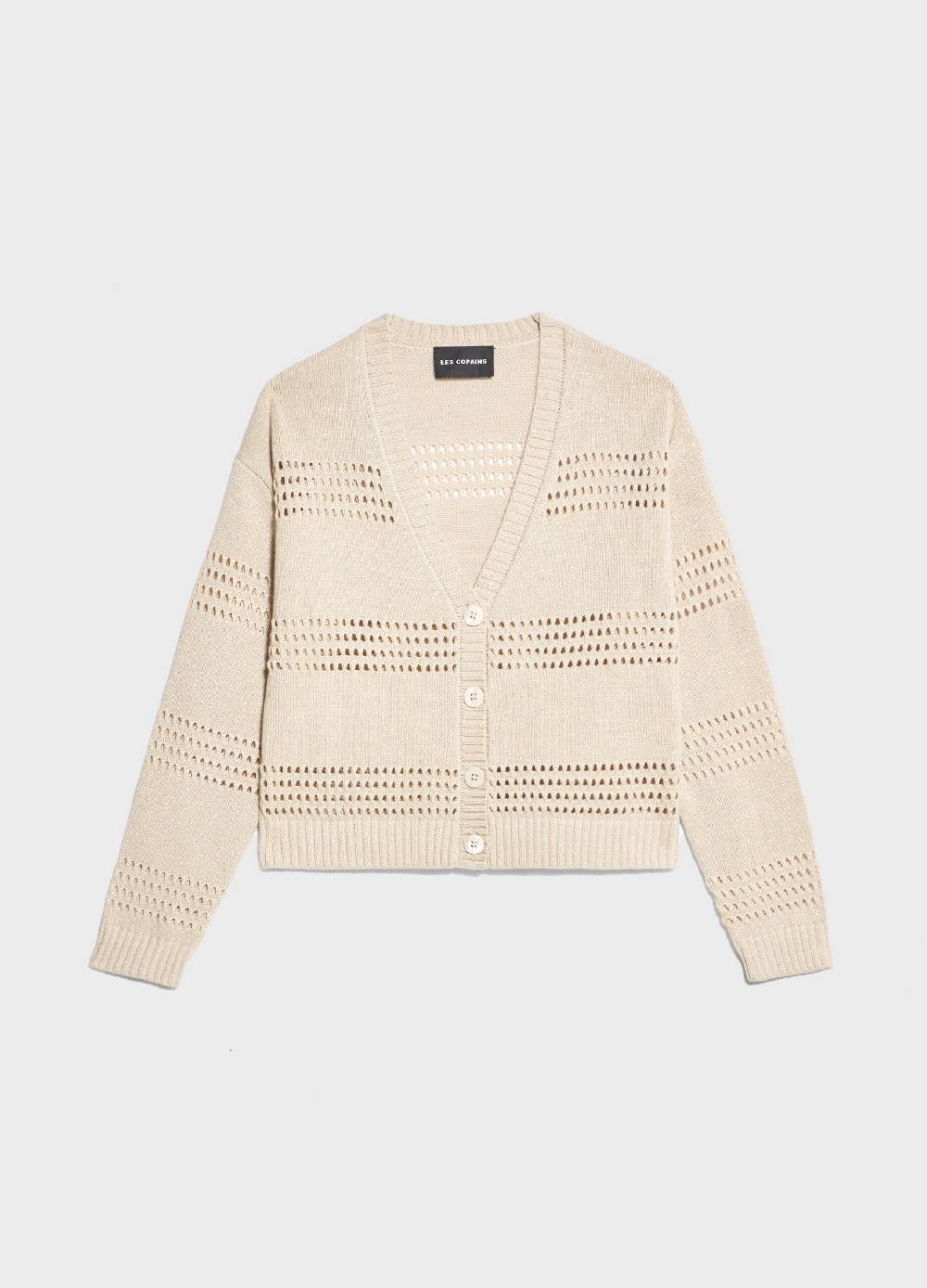 LES COPAINSCardigan tricot misto seta e cotone Nuova