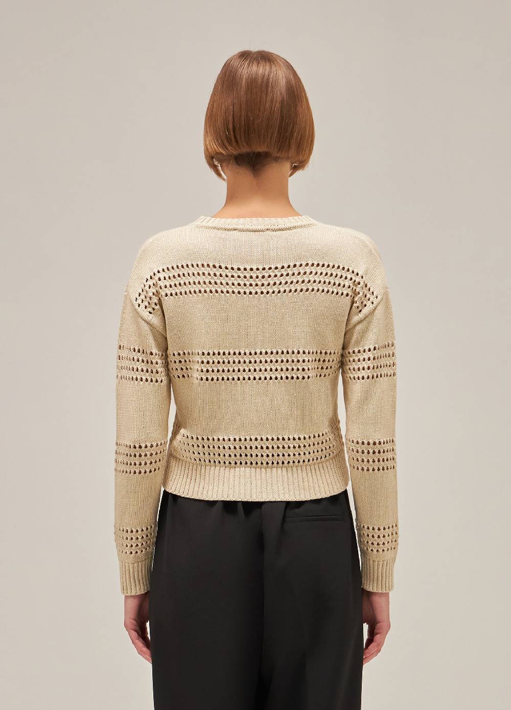 LES COPAINSMaglione tricot in seta e cotone In Vendita