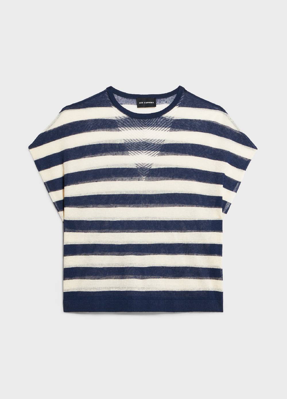 LES COPAINSMaglia tricot a maniche corte in misto lino Qualità Garantita