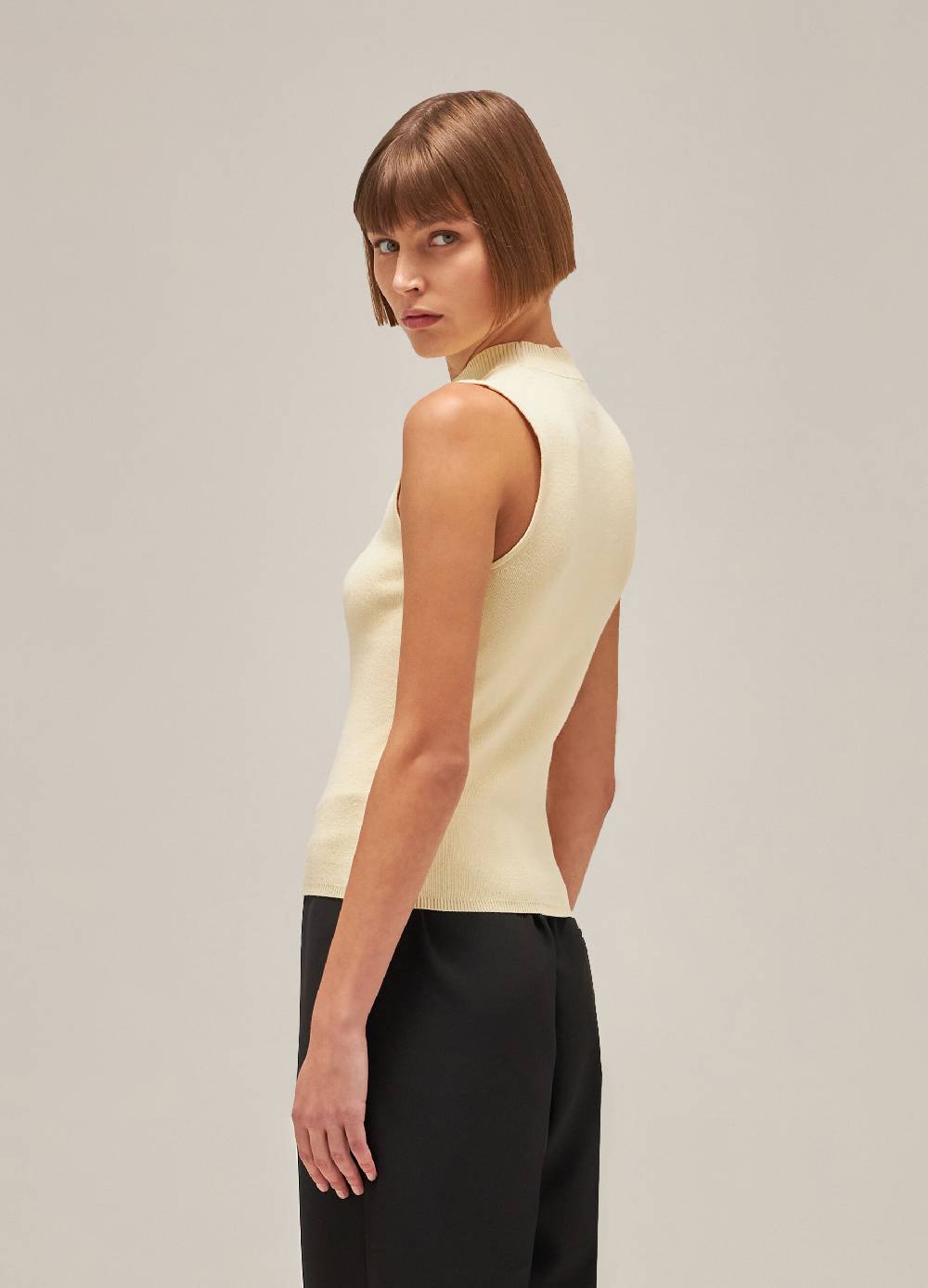 LES COPAINSTop tricot collo alto in misto viscosa In Saldo