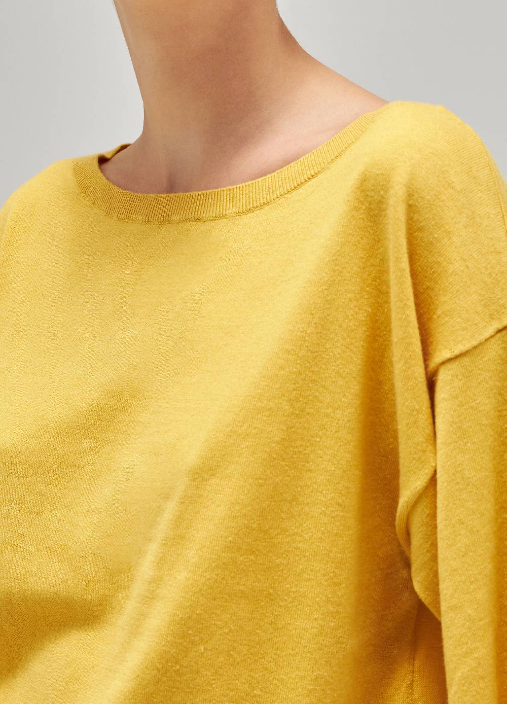 LES COPAINSMaglia tricot a maniche corte in seta e cotone In Linea